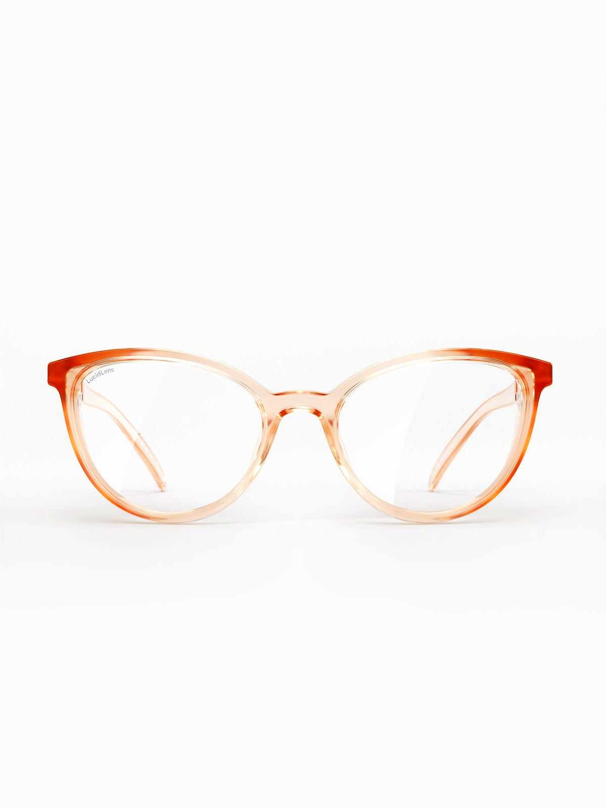 Stoggles Cat Eye, peach frame, front view