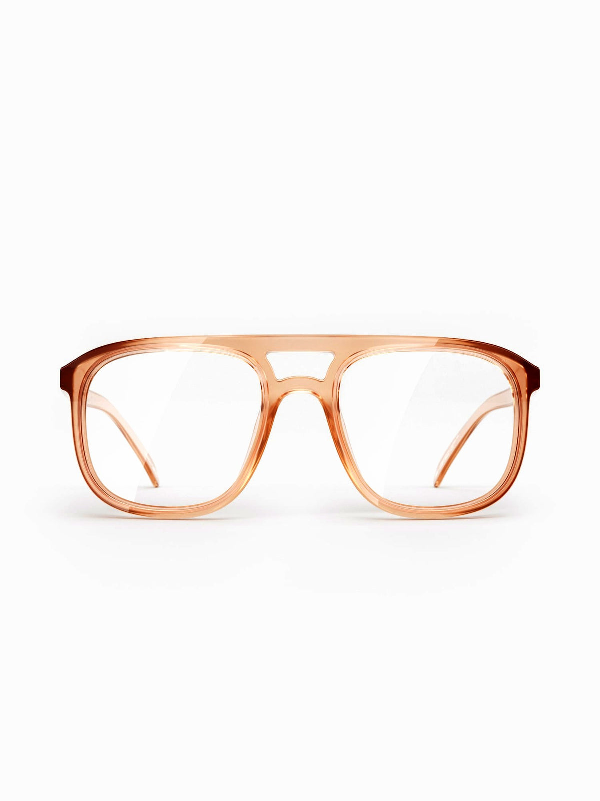 Stoggles Aviator, redwood frame, front view