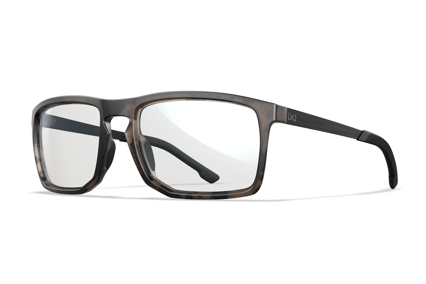 Wiley X Axe Z87 safety sunglasses - Matte Tortoise Brown Frame / Polarized Black Mirror Lens