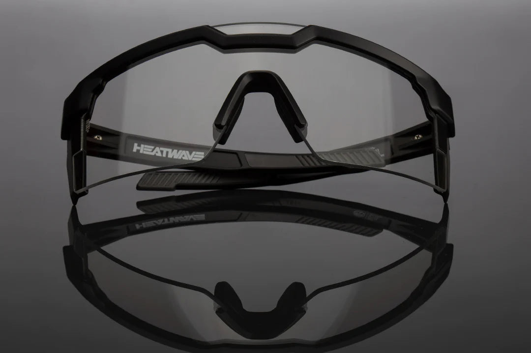 Future Tech Sunglasses: Black Frame Clear Lens Z87+