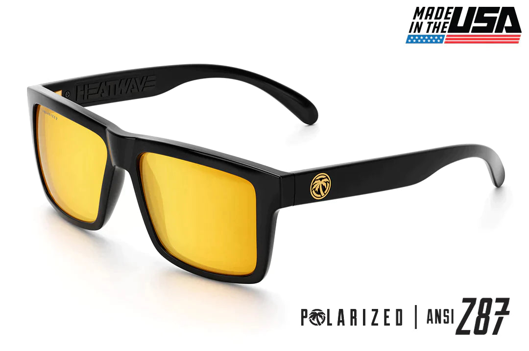 USA Vise Sunglasses: Gloss Black