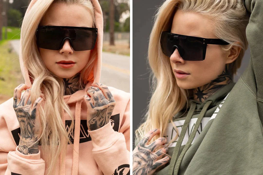 Lazer Face Sunglasses: Black Z.87