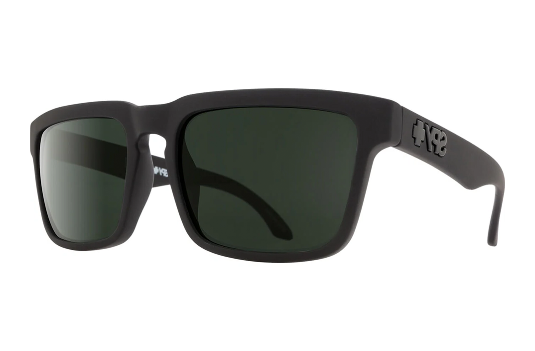 Helm Soft Matte Black Frame / HD Plus Grey Green Lens