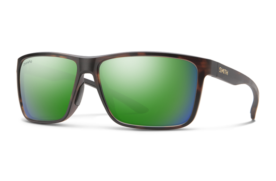 Riptide Matte Tortoise + ChromaPop Glass Polarized Green Mirror Lens