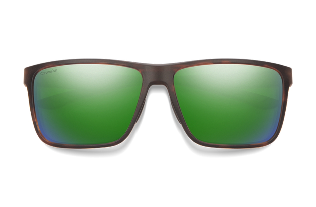 Riptide Matte Tortoise + ChromaPop Glass Polarized Green Mirror Lens