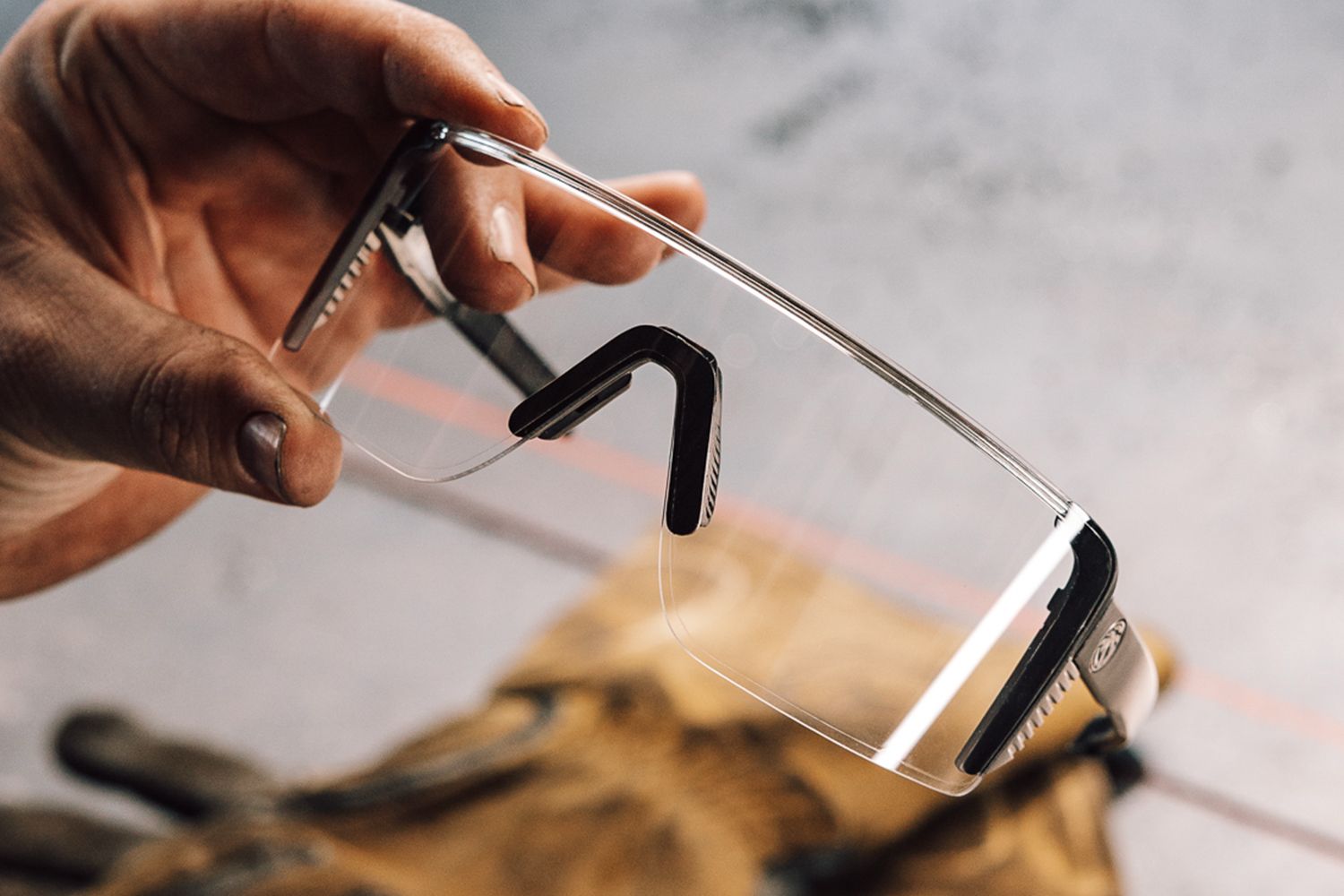 Heat Wave Visual Z87 plus safety sunglasses worn outdoors