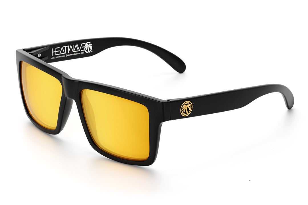 Heat Wave XL Vise Z87 safety sunglasses - Black Frame / Gold Rush Polarized Lens