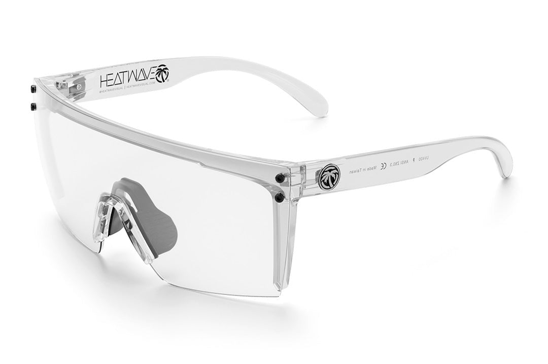 Heat Wave Lazerface Z87 safety sunglasses - Vapor Clear Frame / Clear Lens