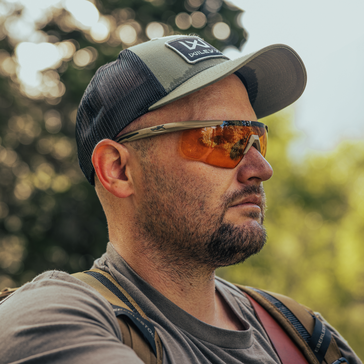 Hunter wearing the Wiley X Saber Advanced