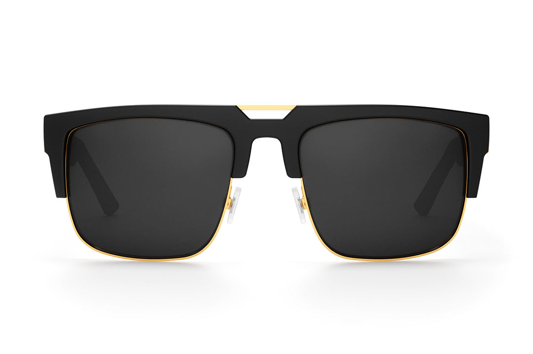 Heat Wave Interceptor Black/Gold with black lens, front view