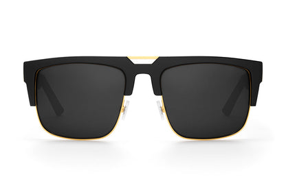 Heat Wave Interceptor Black/Gold with black lens, front view