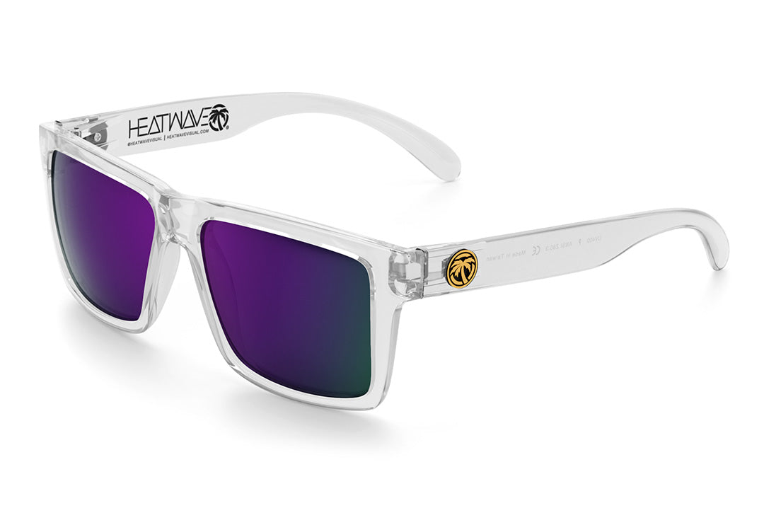 Heat Wave Vise Z87 safety sunglasses - Vapor Clear Frame / Clear Lens