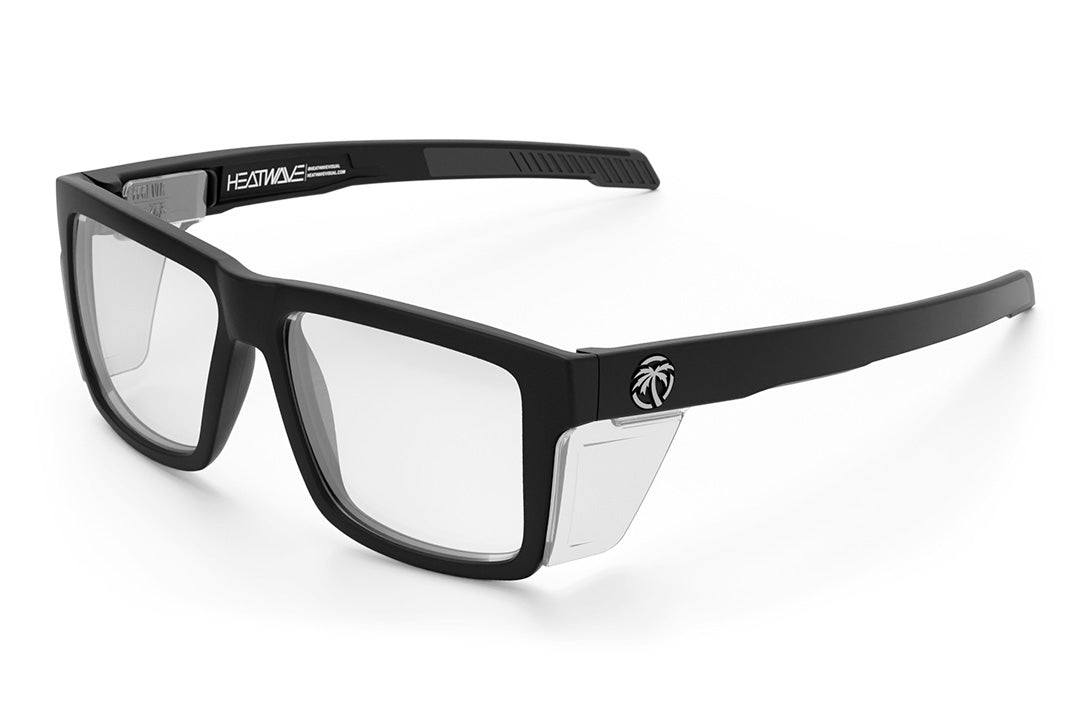 Heat Wave Performance Vise Z87 safety sunglasses - Black Frame / Clear Anti Fog Lens