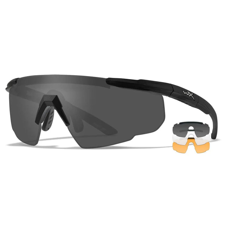 Wiley X Saber Advanced 3-Lens Kit: Grey, Clear, Light Rust