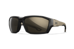 Matte Black and Tan Frame with CAPTIVATE™ Polarized Tungsten Mirror Lenses