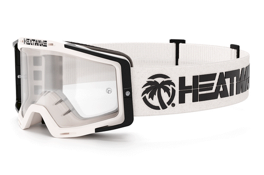 Heat Wave MXG-250 Moto Goggle - Icon Billboard White - Photochromic Lens