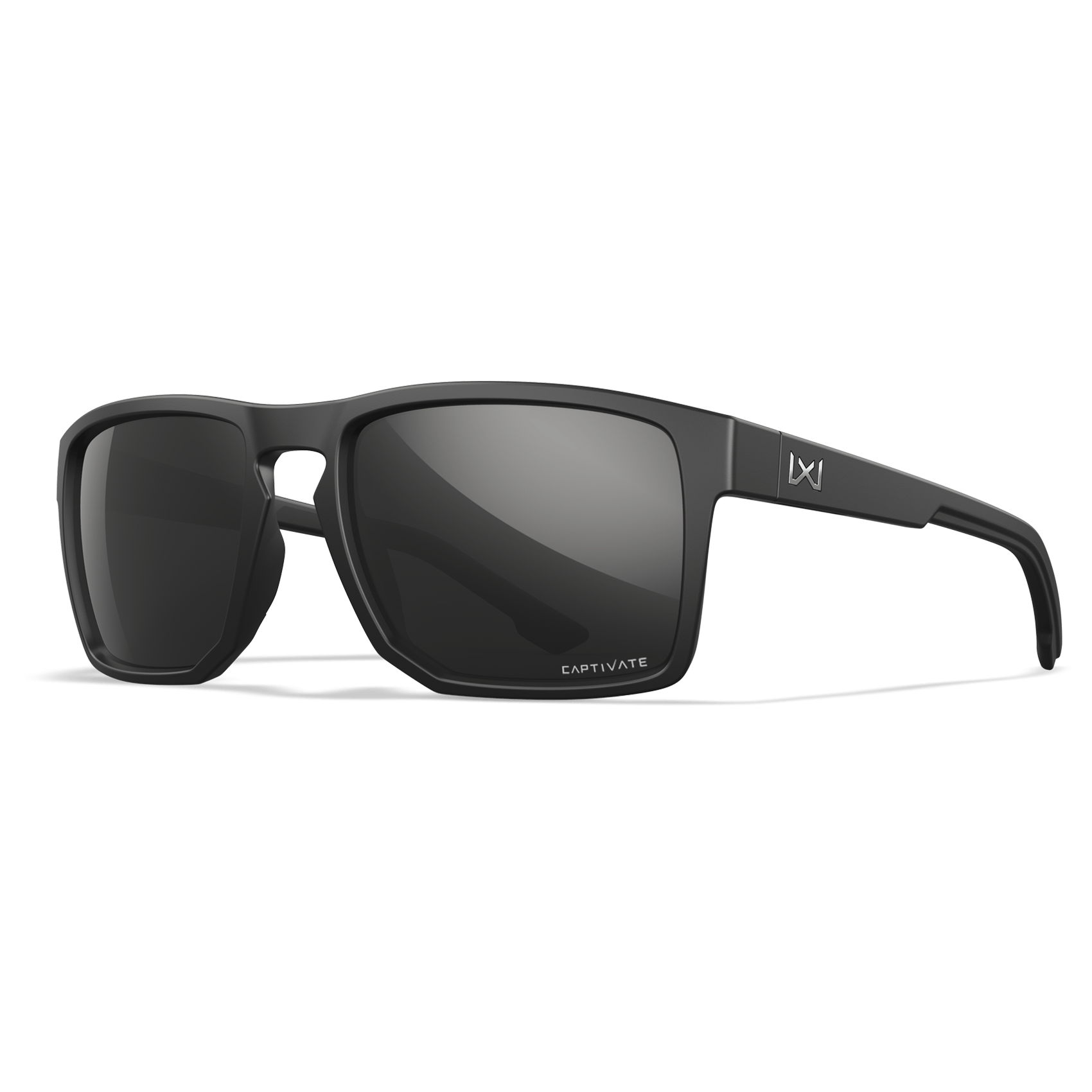 Wiley X Founder Black Frame / Polarized Black Mirror Lens