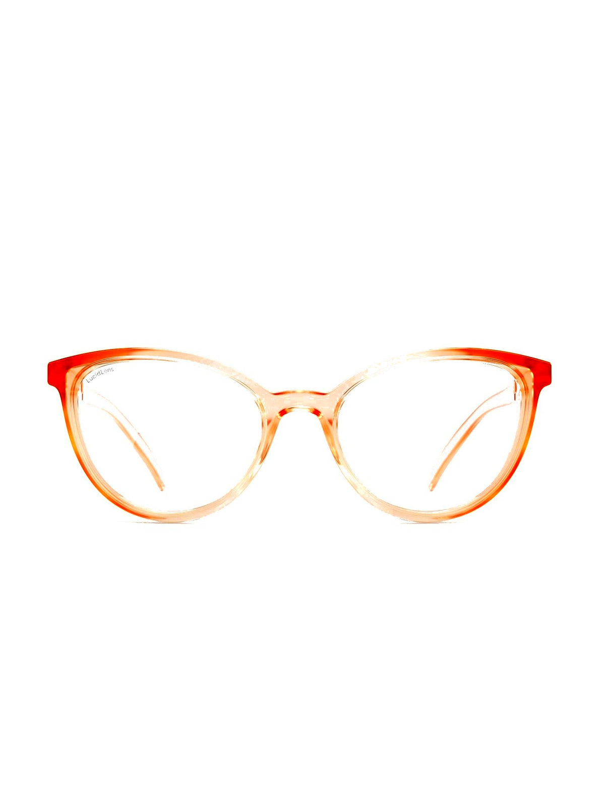 Stoggles Cat Eye, peach frame, front view