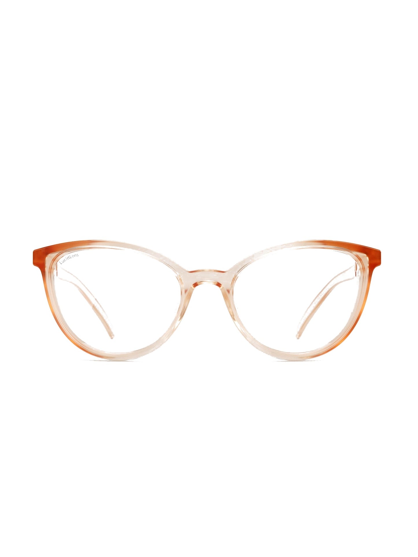 Stoggles Cat Eye, peach frame, front view