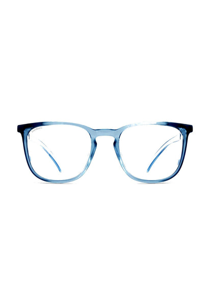 Stoggles Square, denim frame, front view