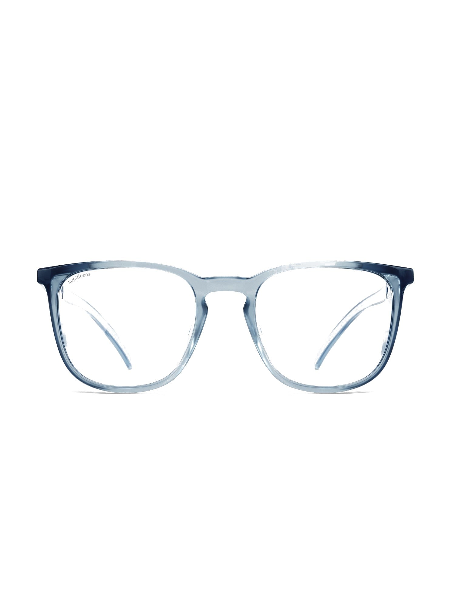 Stoggles Square, denim frame, front view