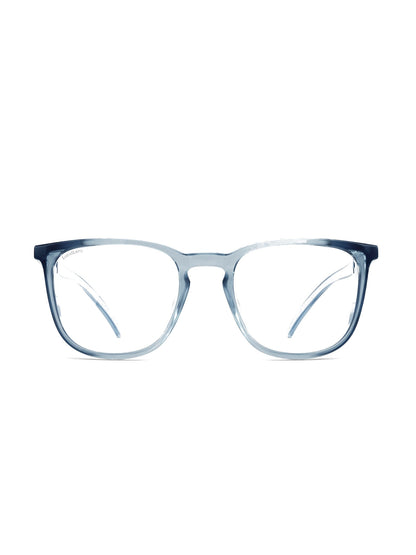 Stoggles Square, denim frame, front view