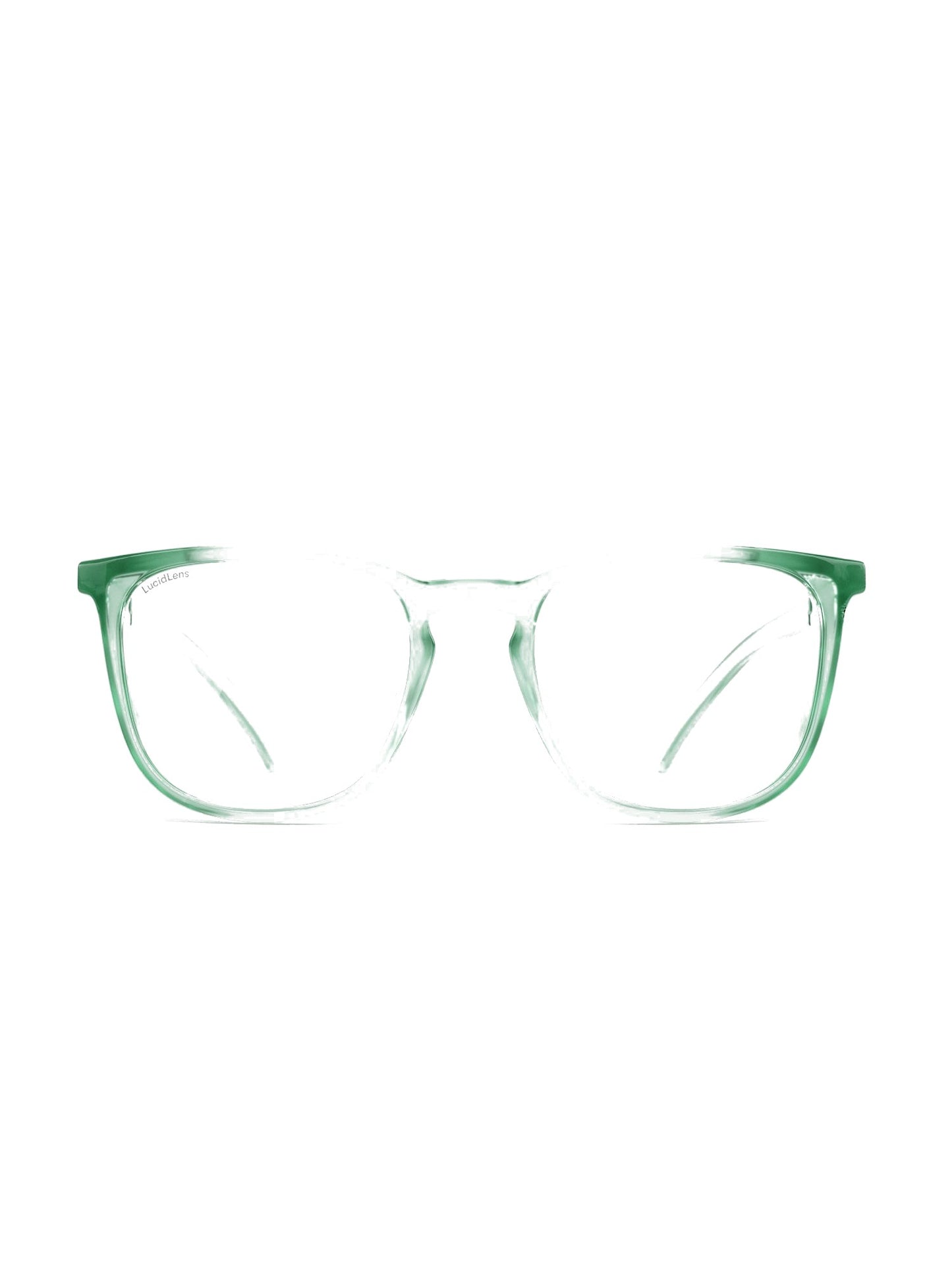 Stoggles Square, jade frame, front view