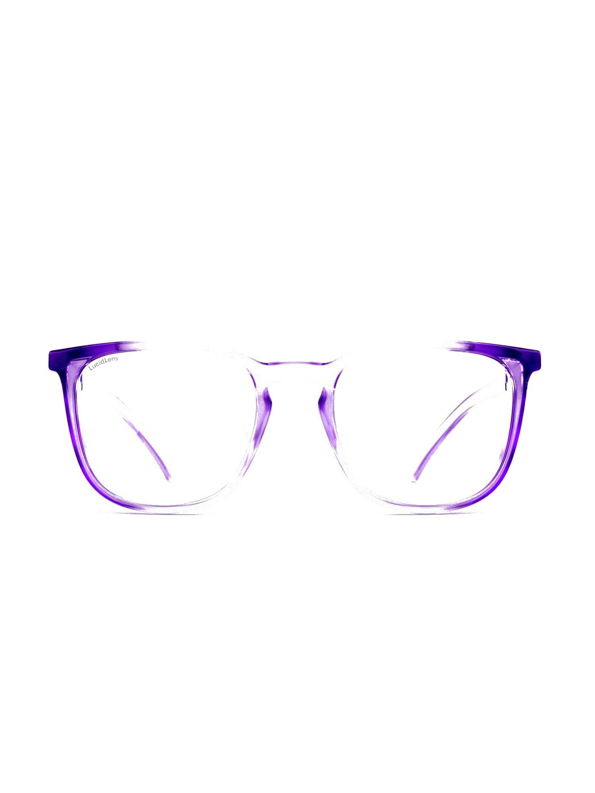 Stoggles Square, lilac frame, front view
