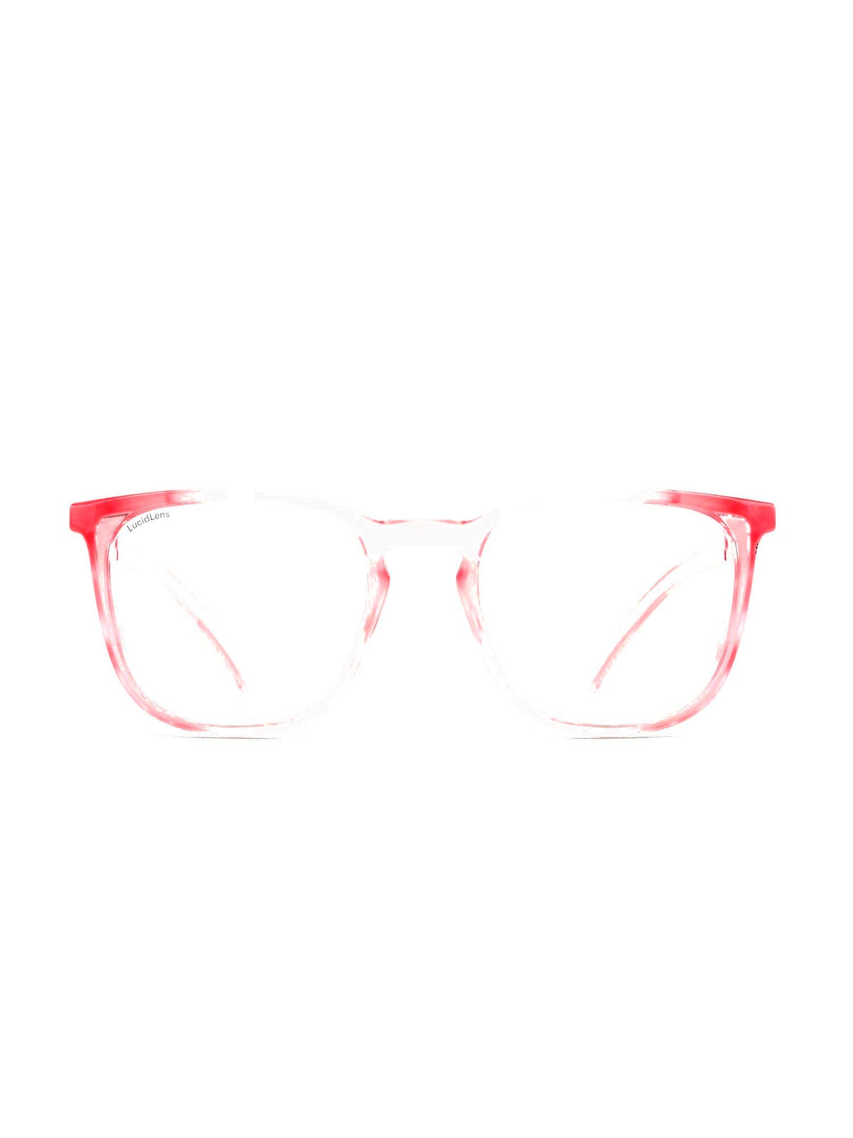 Stoggles Square, blush frame, front view