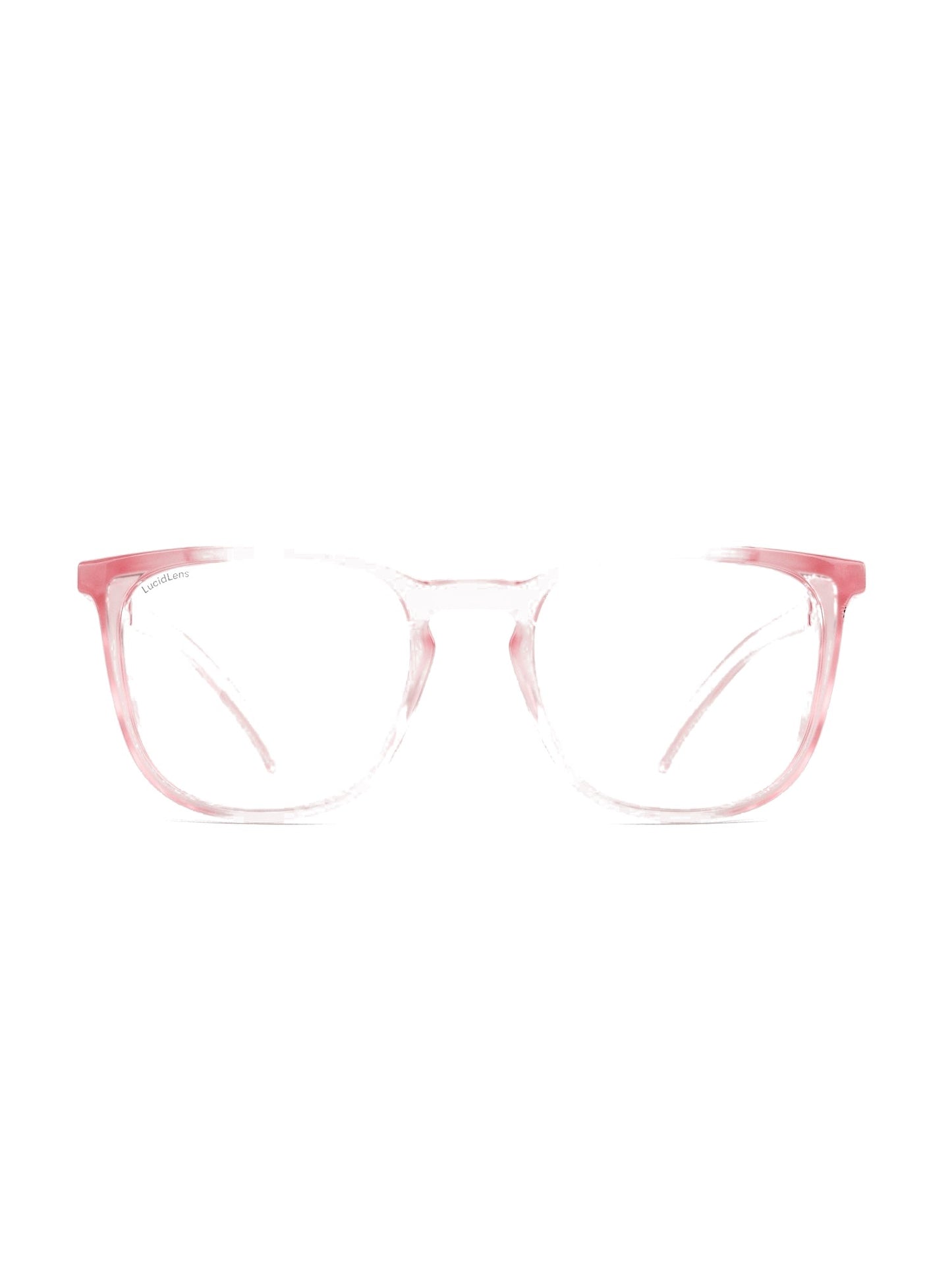 Stoggles Square, blush frame, front view