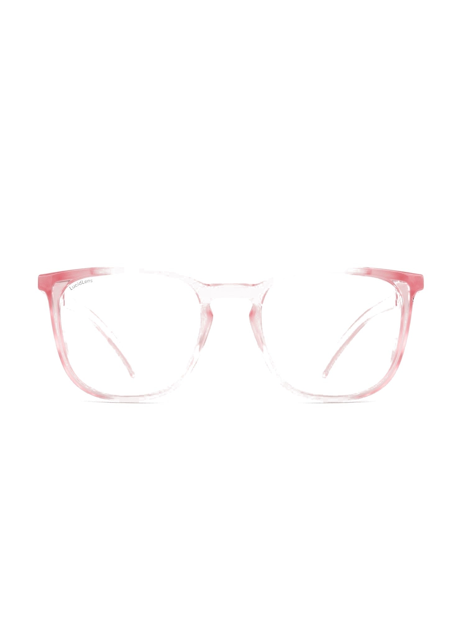 Stoggles Square, blush frame, front view