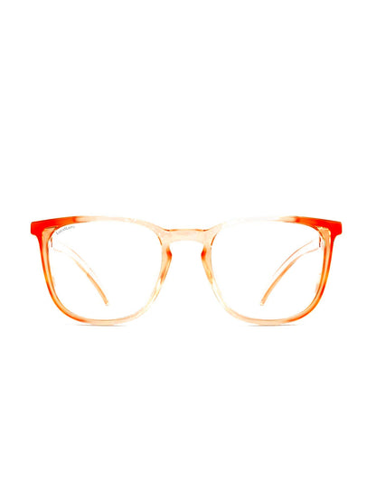 Stoggles Square, peach frame, front view
