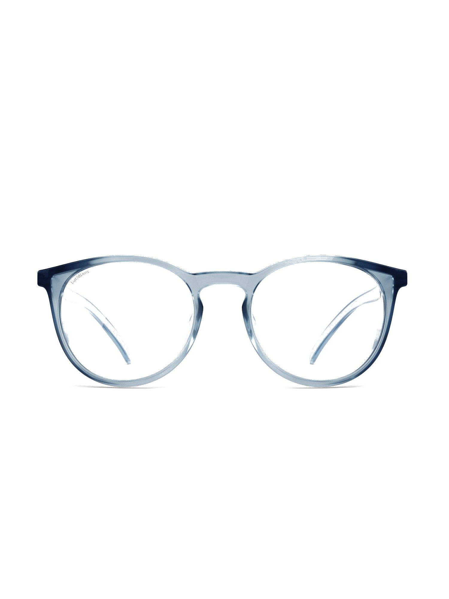 Stoggles Round, denim frame, front view