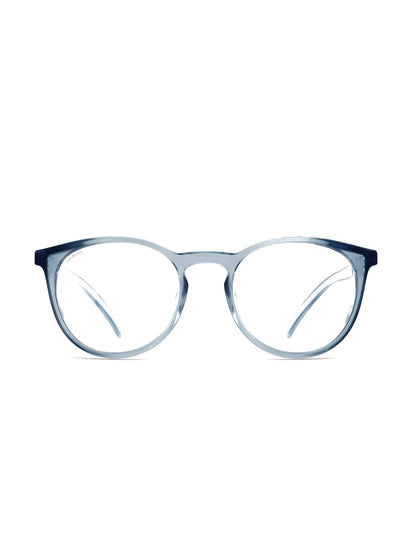 Stoggles Round, denim frame, front view