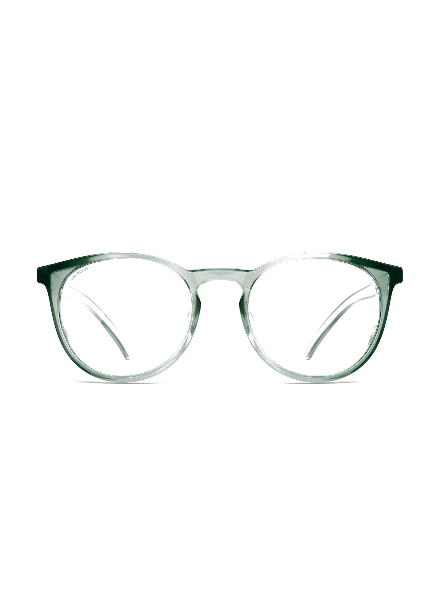 Stoggles Round, moss frame, front view