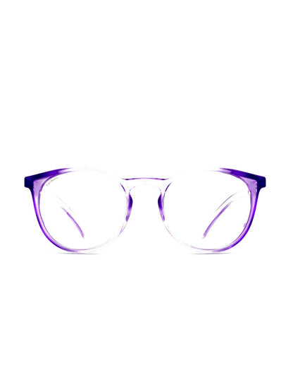 Stoggles Round, lilac frame, front view