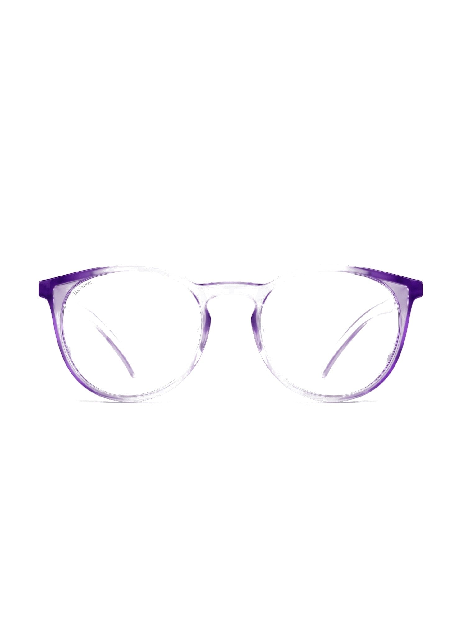 Stoggles Round, lilac frame, front view