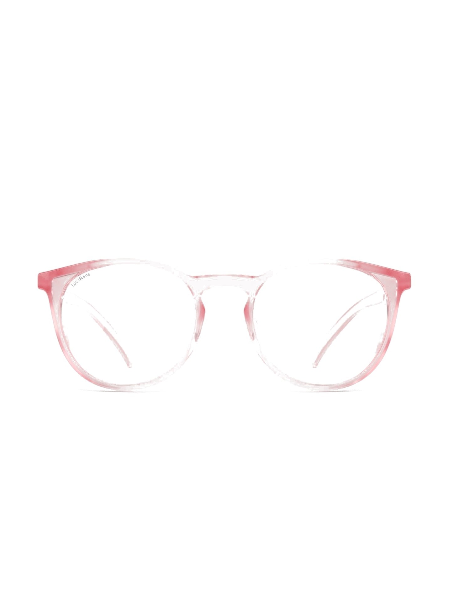 Stoggles Round, blush frame, front view
