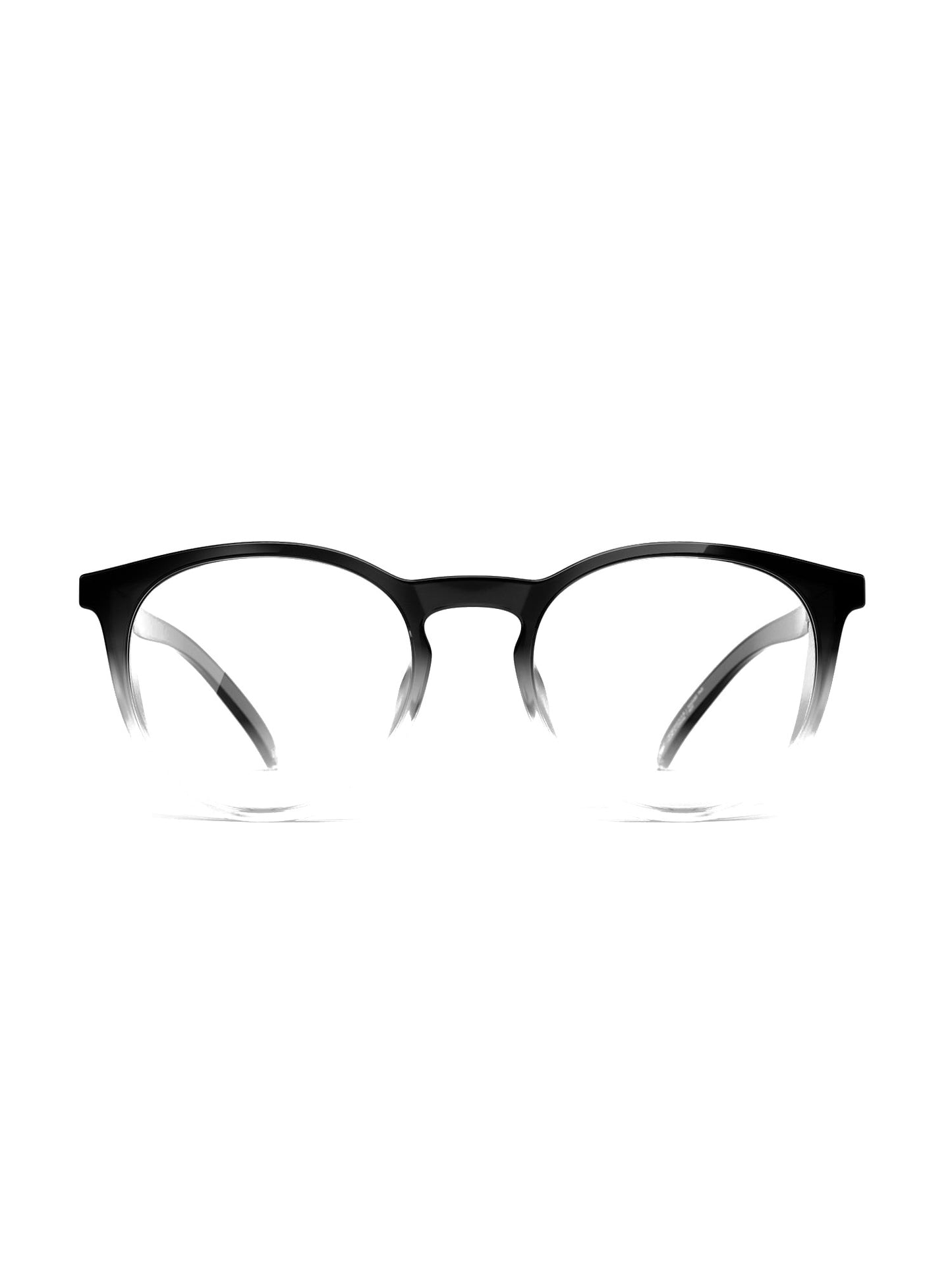 Stoggles Round, black fade frame, front view