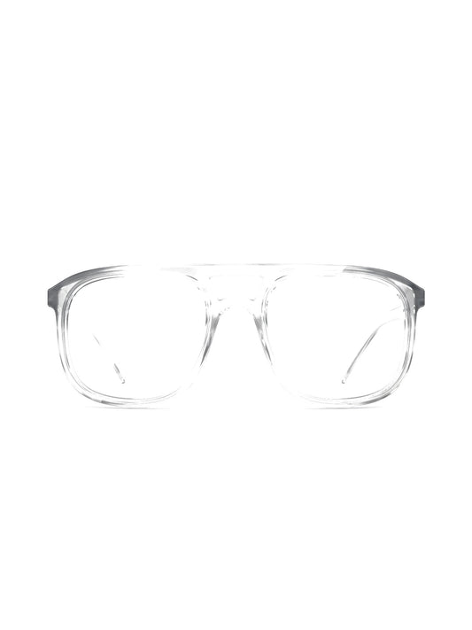 Stoggles Aviator, clear frame, front view