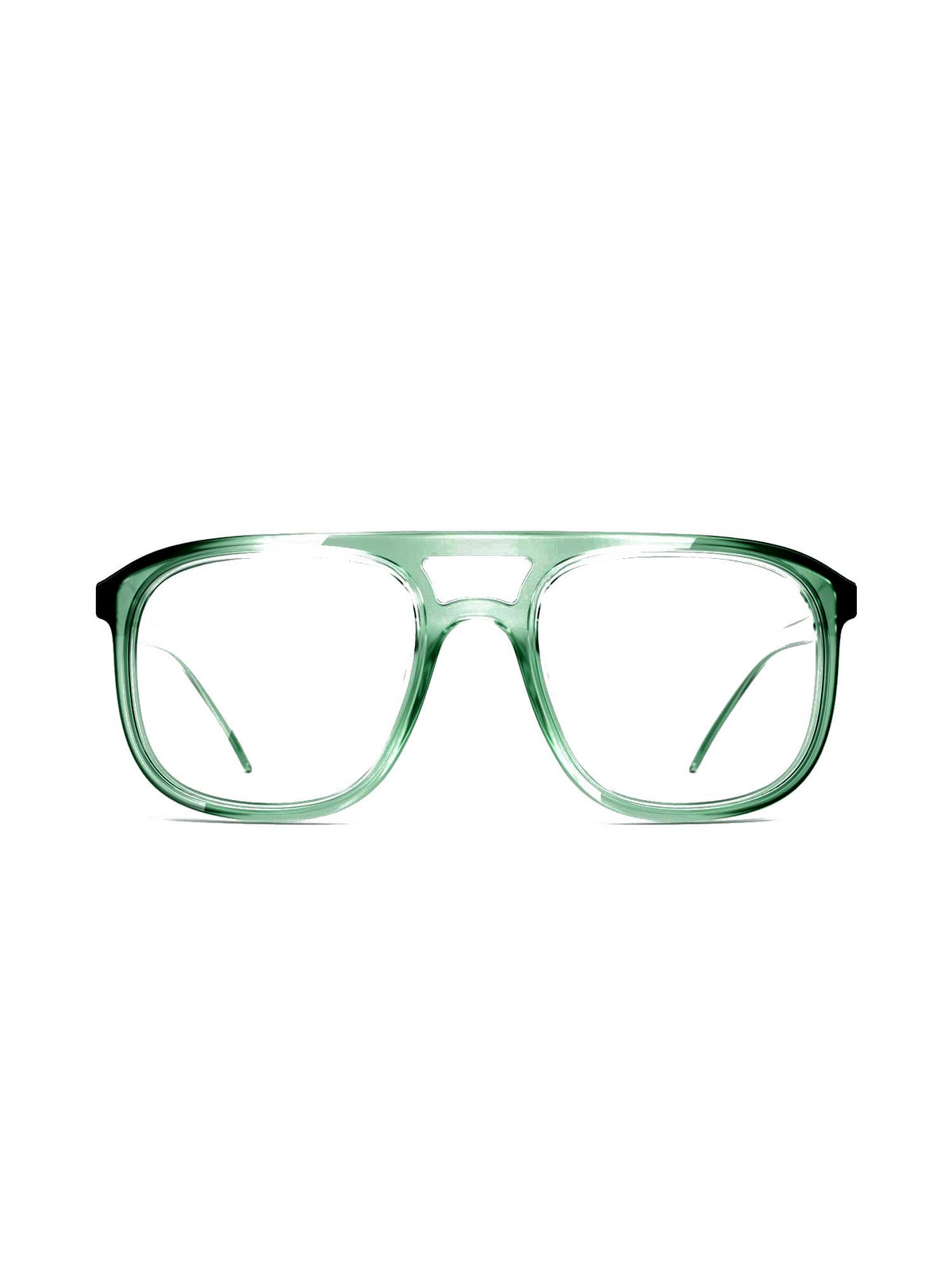 Stoggles Aviator, moss frame, front view