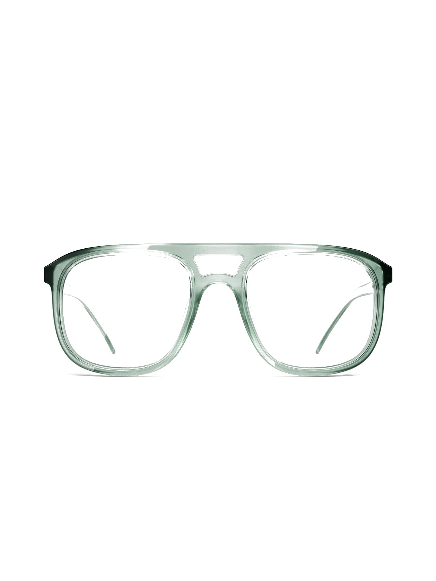 Stoggles Aviator, moss frame, front view