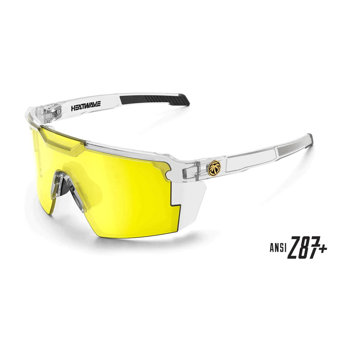 Future Tech Sunglasses: Vapor Clear Frame Hi-Vis Yellow Lens Z87+
