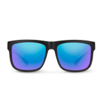 Matte Black + Polarized Blue Mirror Lens