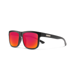 Matte Black + Polarized Red Mirror Lens