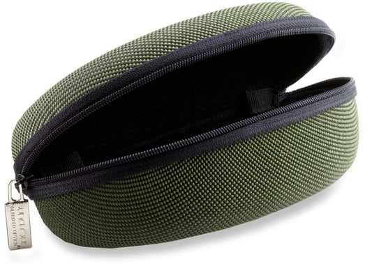 Suncloud Explorer Case, green woven zippered sunglass case