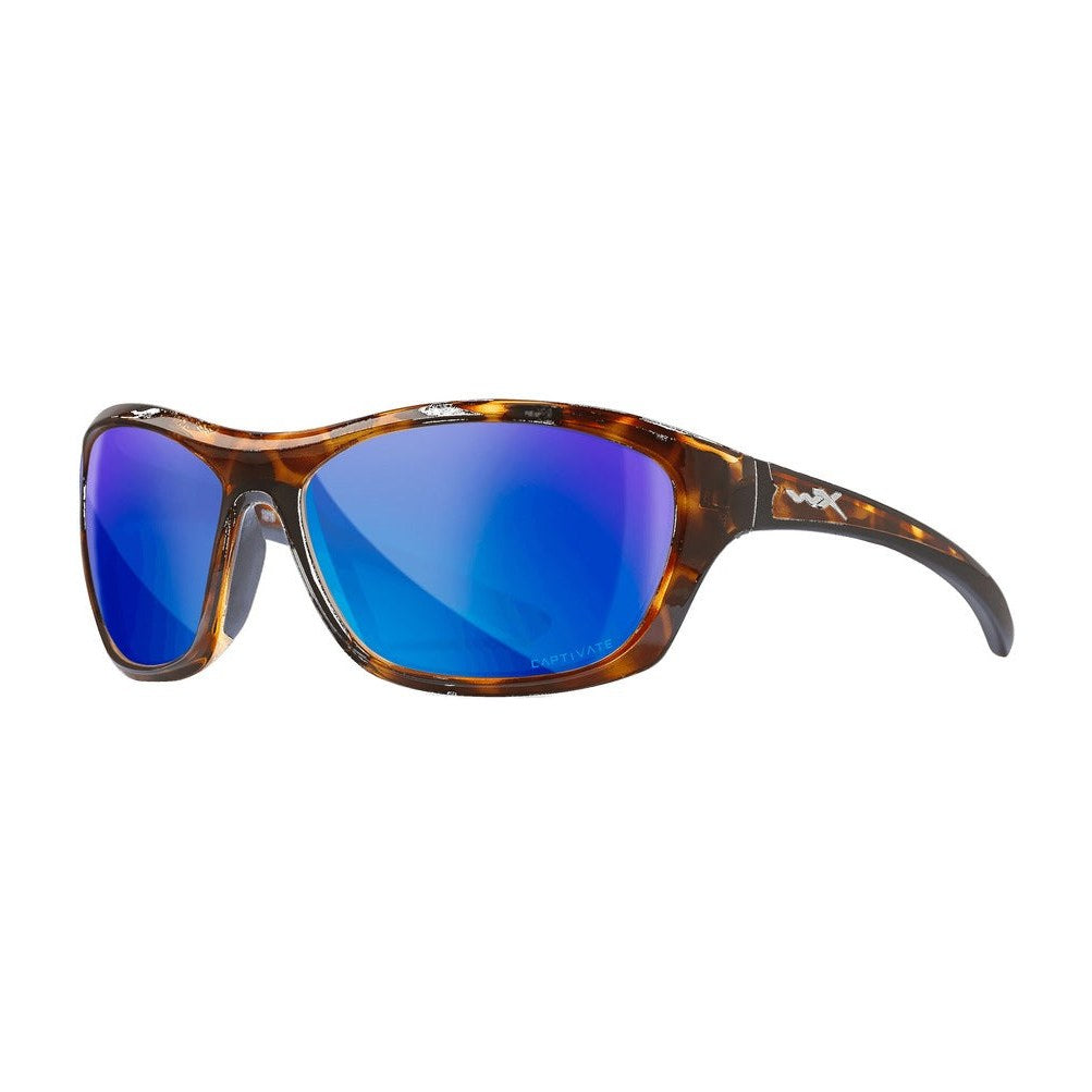 Wiley X Glory Z87 safety sunglasses - Gloss Demi Frame / Polarized Blue Mirror Lens