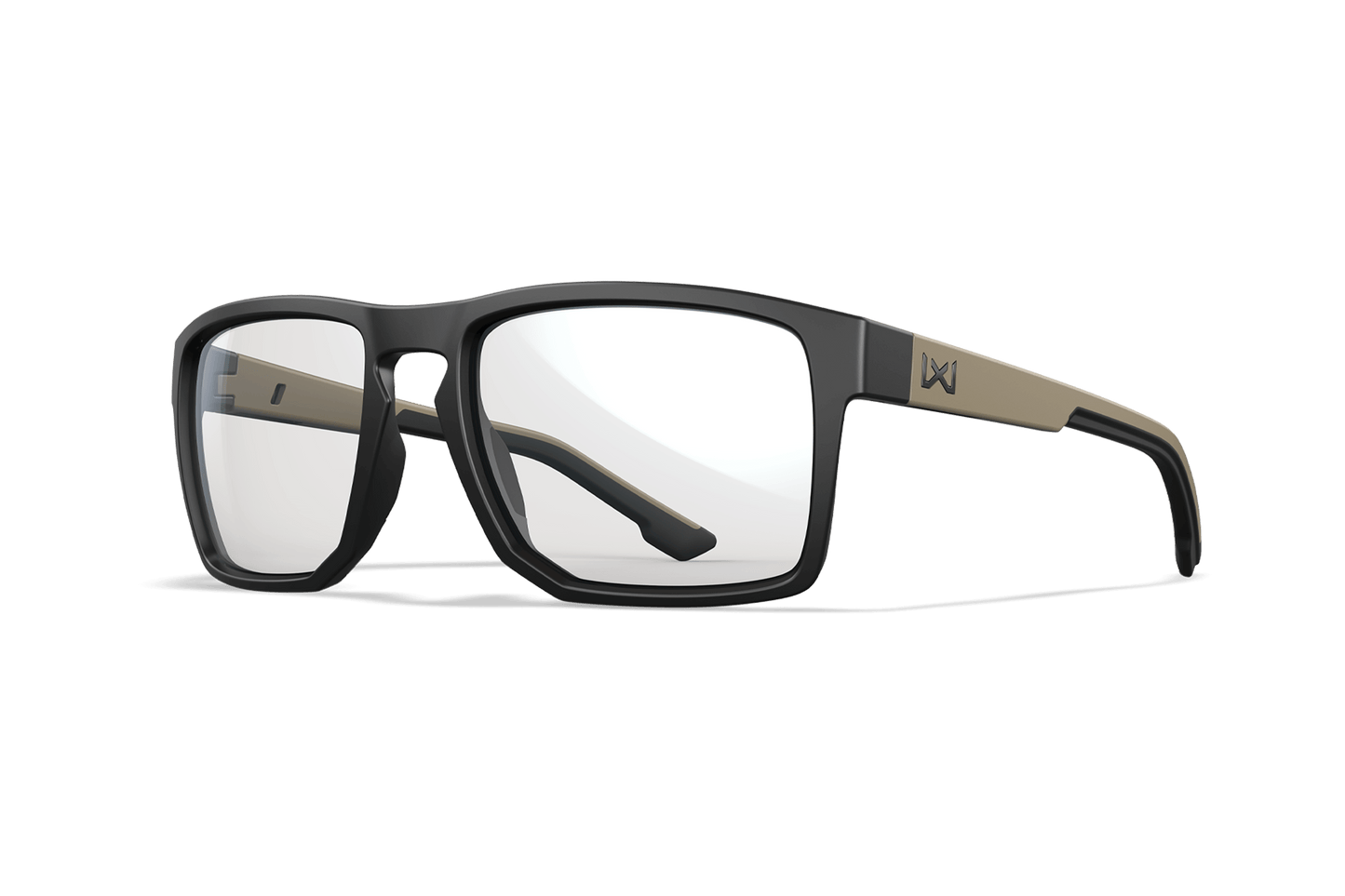 Wiley X Founder Z87 safety sunglasses - Black & Tan Frame / Tungsten Mirror Lens