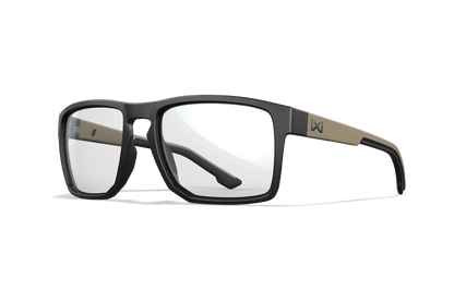 Wiley X Founder Z87 safety sunglasses - Black & Tan Frame / Tungsten Mirror Lens