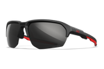Matte Black Red Rubber Frame with CAPTIVATE™ Non-Polarized Black Mirror Lenses